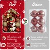 HidWee Pack of 72 Christmas Baubles Plastic Set Red Gold