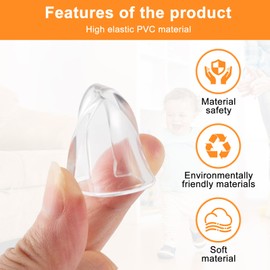 Pack of 50 3 cm Edge Protectors, Baby Child Safety Corner Protectors, Black Furniture Corners, Baby Safety Corner for Door and Window Corners for Table and Furniture, White (Transparent)