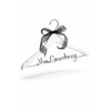 Custom Wedding Dress Hanger for Bride with Sheer Ribbon in