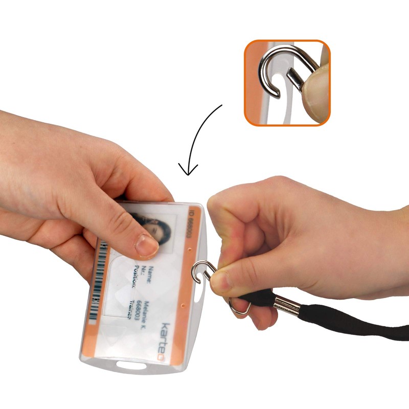 Karteo ID Card Holder Horizontal and Vertical [Pack of 5]