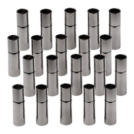 EXCEART 20Pcs Cierre de Pulsera Termina DIY Craft Cilindro Final Cap Pulsera Hecha a Mano Collar Hebilla Broche para Home Shop Negro