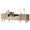 CENOVE Fluted TV Stand - Modern Wooden Freestanding Home Entertainment