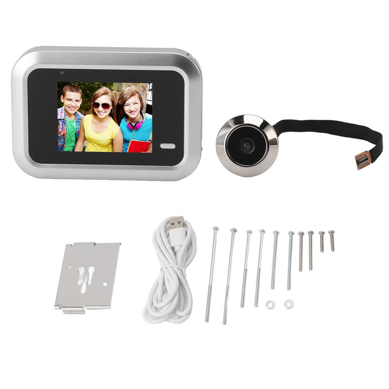 Electronic Peephole Camera Doorbell Wide Angle HD Sound Monitoring Automatic