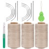 Lusecarl Needle and Thread for Hair Extensions 3 Rolls Hair