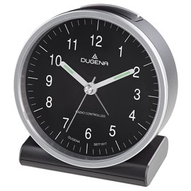 Dugena Radio Alarm Clock 4460944 Radio Signal for MEZ/CET with Alarm Clock, Alarm Repeat, Dial Lighting, Rising Alarm Signal, Dimensions 102 x 108 x 55 mm