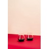Sempli Monti Rosso Stemless Wine Glasses Set of 2 -