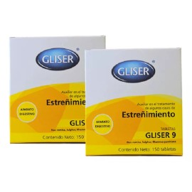 Gliser #9 Tratamiento Estreñimiento (2 Pzas) 150 Tabs C/u.