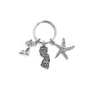 New Jersey beach theme custom keychain. Includes State of New
