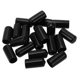 A ABSOPRO Wheel Lug Nut Bolt 17mm Rims Tire Nut Screws Dust Cap Cover Nut Protection PVC Black 20 Pcs
