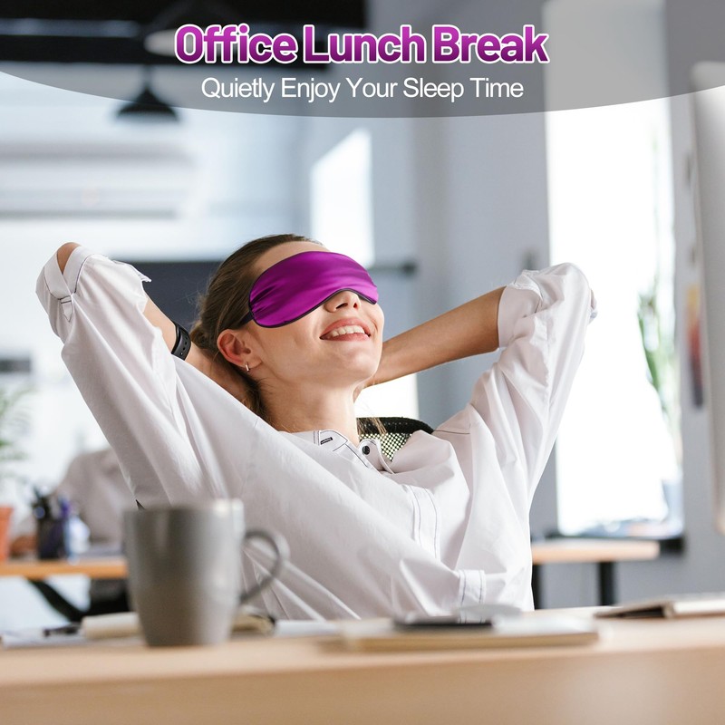 Sleep Mask, Silk Eye Mask for Sleeping with Adjustable Strap,