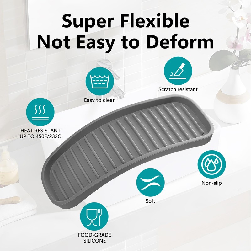 Silicone Sponge Holder - Dish soap Holder for Kitchen Counter