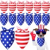 Weewooday 12 Pieces Patriotic Dog Bandanas 4th of July Red