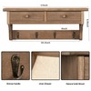Emfogo Coat Hooks Mounted, Rustic Wood Coat Rack Mount Shelf