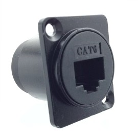 American Recorder RJ45 CAT6 D Type Panel Mount