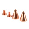 100 Sets Punk Cone Spikes Studs Electroplating Rose Gold Punk