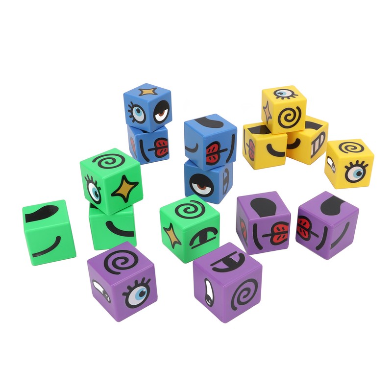 Expressions Matching Cube Face Changing Building Blocks Educational Interactive Toy