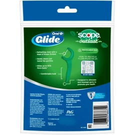 Oral-B Glide Complete Floss Picks, Dental Floss Picks, Scope Outlast, 75-ct