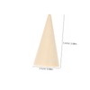 10pcs Diy Cone Craft Accessories Unpainted Wooden Cone Shape Ornaments