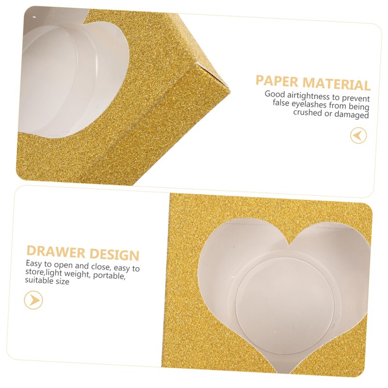 MERRYHAPY 50pcs Eyelash Packaging Drawer Type Lash Organizer Paper Case