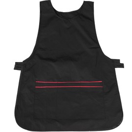 Practical Barber Apron with Pockets, Breathable and Quick-Drying Fabric, Easy on/off Design, Black, 29.92x22.04in, Ideal for Salon Stylists and Home Hair Colorists