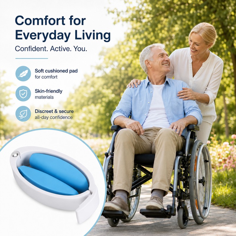 Male Incontinence Clamp for Daily Leakage Management – Adjustable Soft