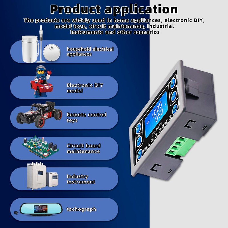 CenryKay Pwm Signal Generator,Dual Mode Function Frequency Generator Adjustable 1-150kHZ