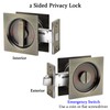 Dontay Pocket Door Privacy Lock and Pull, Stainless Steel 304