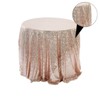 MAGICLULU Hotel Wedding Sequin Tablecloth Round Rose Gold Table Cover