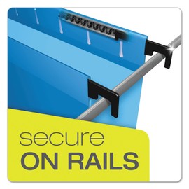 Pendaflex SureHook Hanging Folders, Letter Size, 1/5-Cut Tabs, Blue, 20/Box