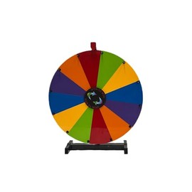 Hooomyai 24 Inch Tabletop Prize Spinning Wheel with Insertable 12 Slots Stable Base Stand Dry Erase Spin Wheel for Prizes Carnival with Dry Markers and Eraser for Game Trade Show