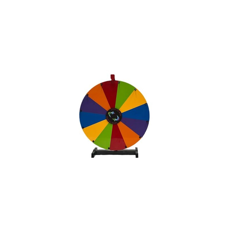 Hooomyai 24 Inch Tabletop Prize Spinning Wheel with Insertable 12