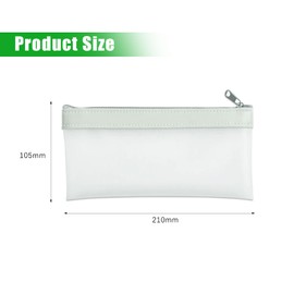 VZU 6PCS Money Bags with Zipper, 21x10.5cm Clear Money Pouch Money Wallet, 6 Colors Money Wallet for Cash, Envelopes for Cash Saving,Cash Bags for Cash Check Receipt Organizer