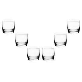 GIFTS PLAZA Rocks Glasses Set of 6-10 Ounce Modern Stemless Glassware for Water, Juice, Cocktails, Margarita & Beer - Bourbon Glass, Shot Glass, Rock Tumbler, Ideal Party Set