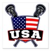 CafePress Team USA Lacrosse Logo Square Car Magnet 3 X