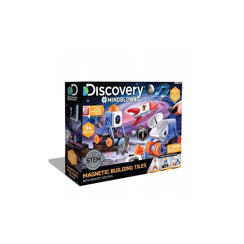 Discovery 1423005751 1423005751-RC Magnetic Building Tiles Magnetic Intergalactic Model Construction