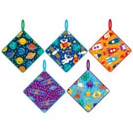 Marushin 165016300 Loop Towel, Set of 5, Piccolino, Galaxy Trip, Kindergarten Entrance Goods, School Entrance Preparation, Kindergarten, Kindergarten, Kindergarten, School Entrance, Boys Towel, Loop
