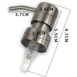 Stainless Steel Minimalist Style Liquid Soap Dispenser for Bathroom Kitchen, Liquid Hand Soap Dispenser Foam Nozzle Pump Bottle Press Head - Stainless Steel A Countertop Soap Dispensers