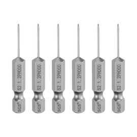HARFINGTON 6pcs #000 Phillips Screwdriver Bit PH000 1/4" Hex Shank 2" (50mm) Long Magnetic S2 Steel Industrial Grade Screw Driver Bit Cross Head Electric Drill Bits 0.05" (1.2mm) Rod