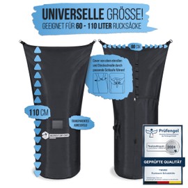 TWIVEE - 2 in 1 Backpack Protective Cover and Rain Cover - Flight Cover for Backpack - Aeroplane - Cover in Flexible Size - 60 to 110 Litre Volume Adjustable - Ideal for Travel Backpack