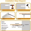 Pack of 2 Shelf Brackets Triangle Shape, Hidden Shelf Brackets,