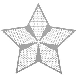 Ideen mit Herz Diamond Painting Ruler | Star 1 | For Round Stones | Laying Surface: 12.6 cm x 13.3 cm