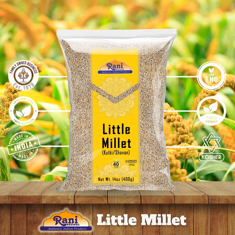 Rani Little Millet (Panicum Sumatrense) Whole Ancient Grain Seeds 14oz