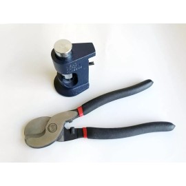 SCHURZ Large Gauge Hammer Crimper 1/0 to 8 Gauge Wire Crimper + H.D. 9" Cable Cutter