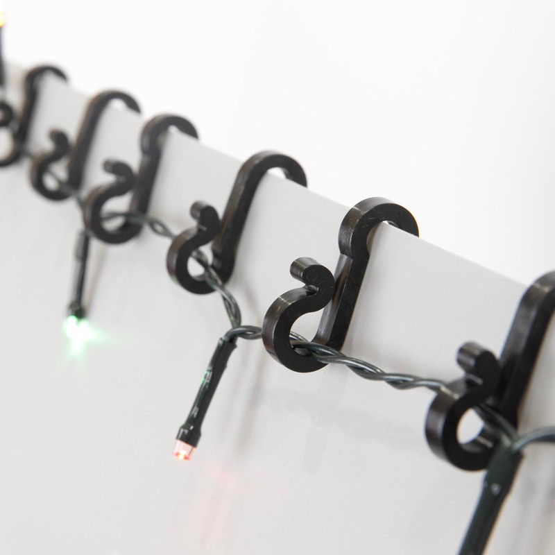 SHATCHI 36Pcs Black Mini Gutter Hooks S Shape – Reusable