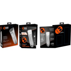 Groom Essentials Premium Mens Hair and Beard Trimmer | Professional Hair Trimmer for Men, Hair Clipper, Hair Remover | 2 Double-Sided Trimming Guides | Mustache Trimmer with Stainless Steel Blades