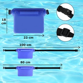 GOOGIT Waterproof Bag 20 Litres Dry Bag Water Resistant Safety Closure Waterproof and Adjustable Shoulder Strap Water Sports Boat Sea Swimming Rafting, Waterproof Blue, Taglia Unica, Waterproof bag
