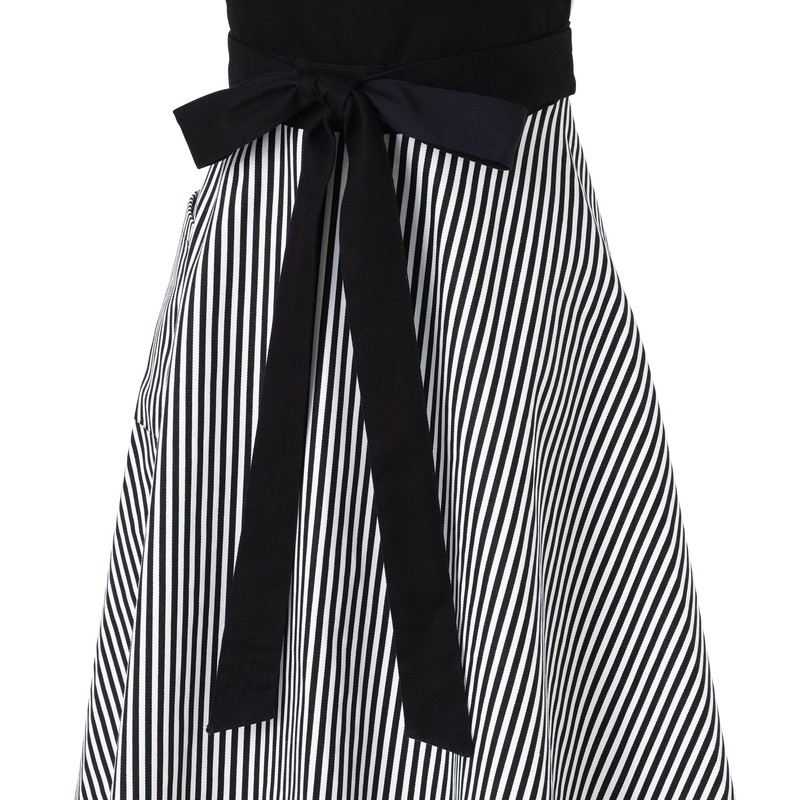 Francfranc Scalloped Full Apron, New Life, Gift, Black