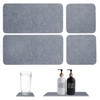 GAESHOW Pack of 4 Water-Absorbent Diatomite Drink Coasters, Quick Drying