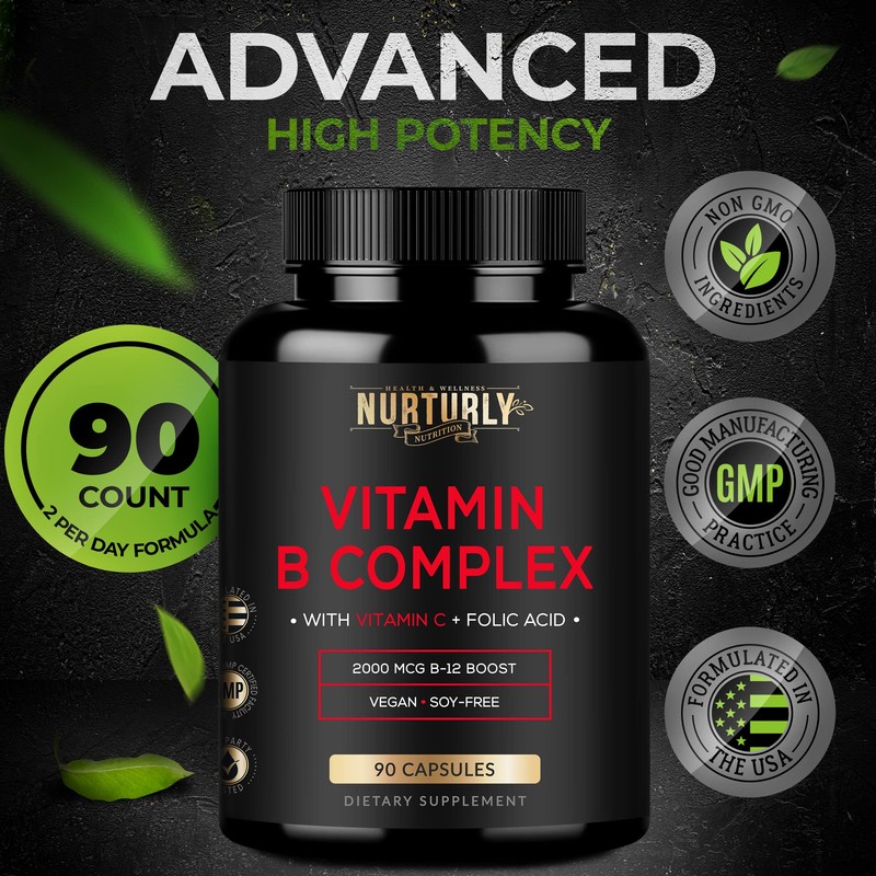 Vitamin B Complex with Vitamin C - Contains All Essential