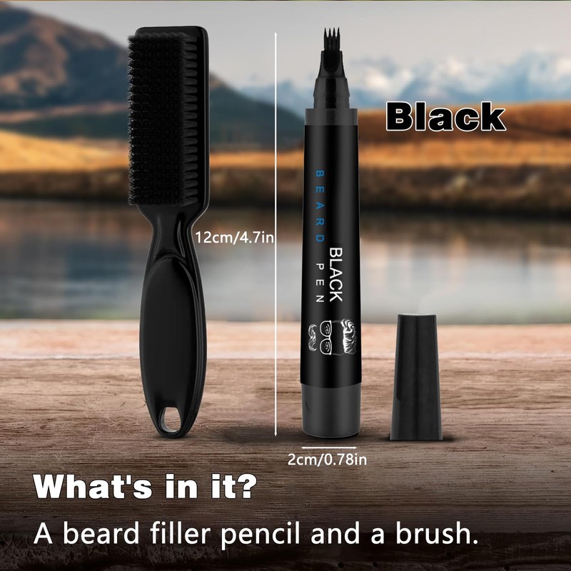 AmiCera Beard Pen Beard Pencil Filler for Men, Beard Thickener